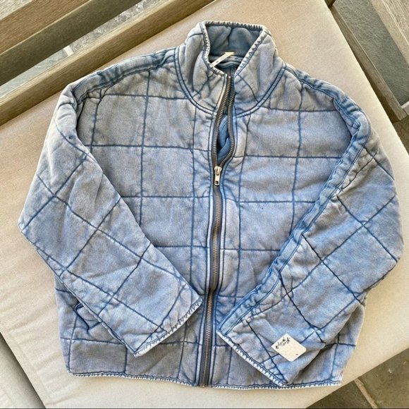 Free People Quilted Dolman Jacket in Turquoise Blue NWT - Picture 3 of 6